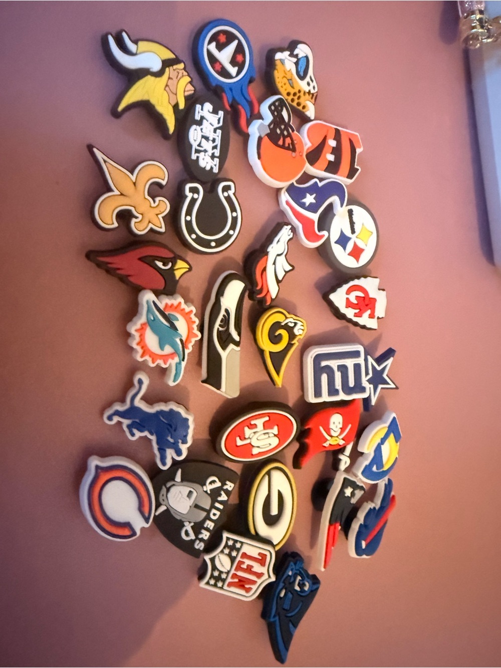 NFL Team Logo Shoe Charms - Assorted Colors